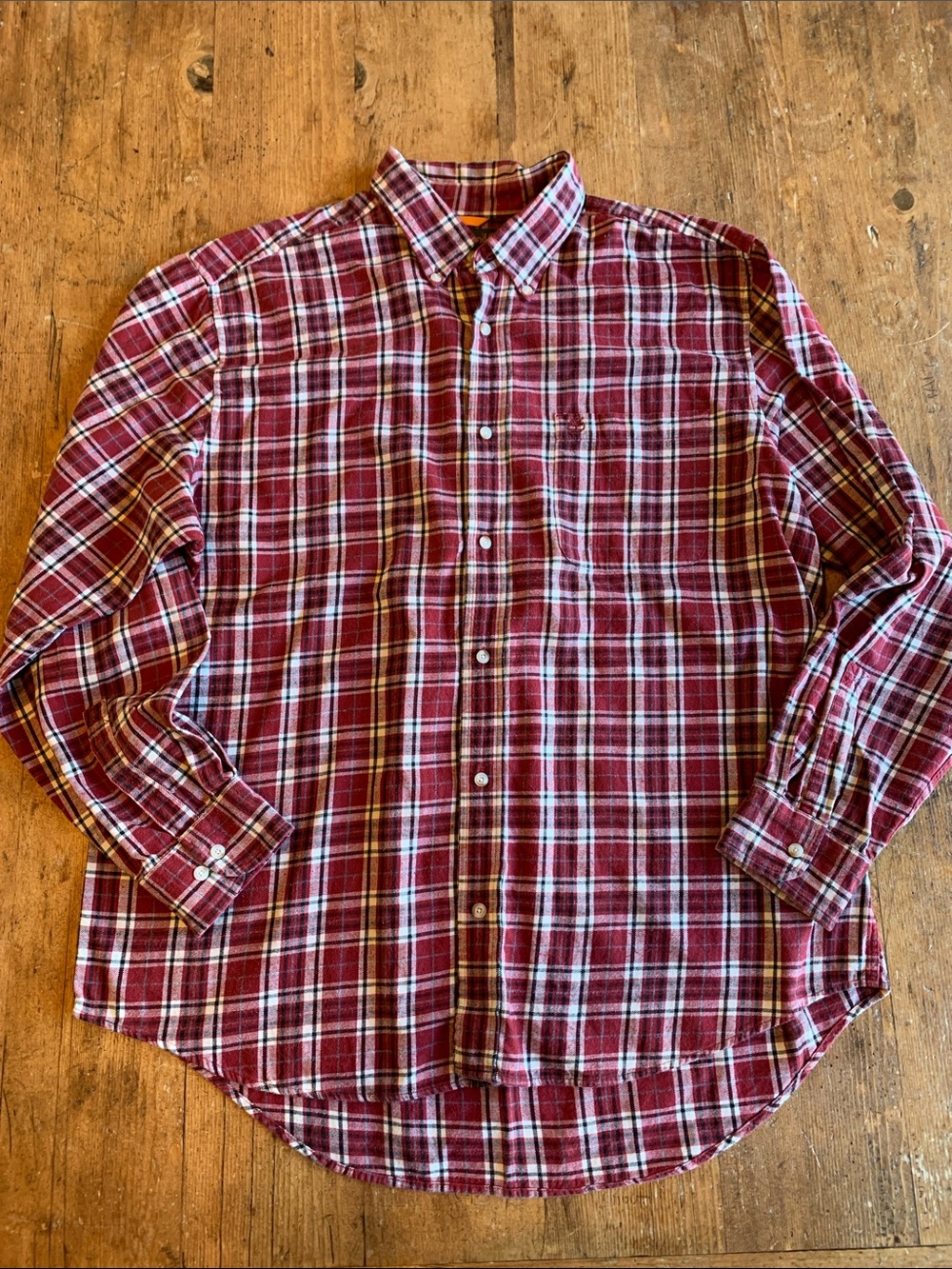 Timberland Red Plaid Button-Down Shirt
